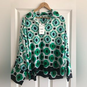 Zara Geometric Print Shirt